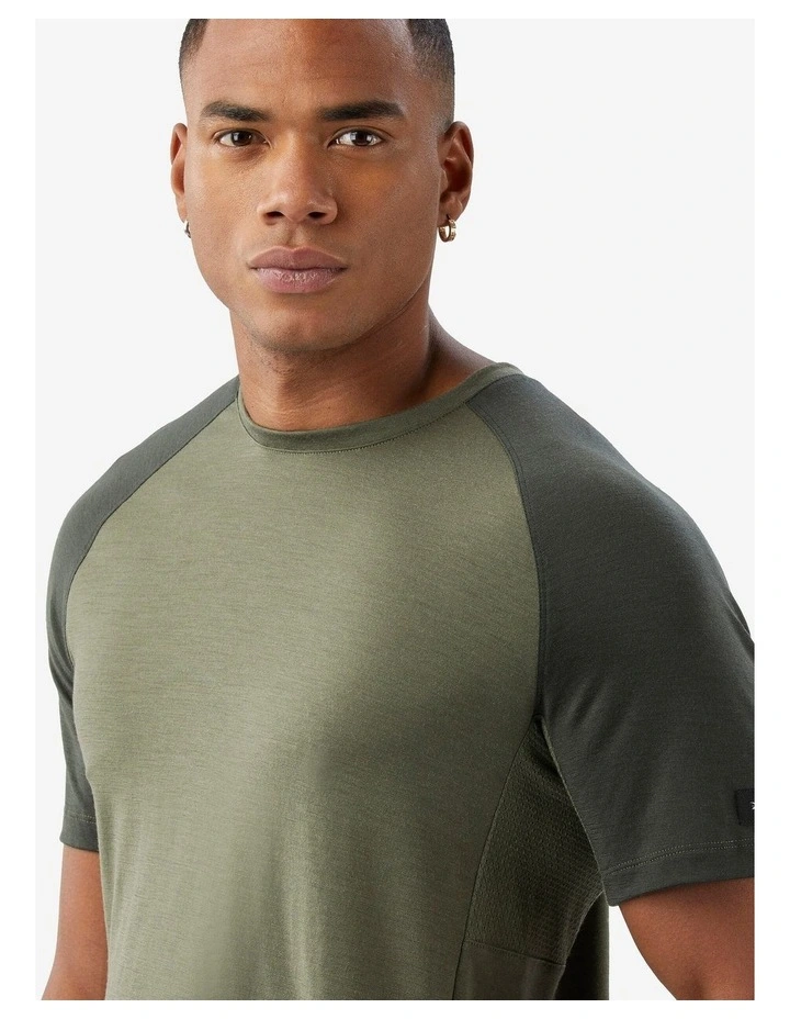 Decathlon | Men's Merino wool short-sleeved Merino Wool T-shirt-Khaki image 3