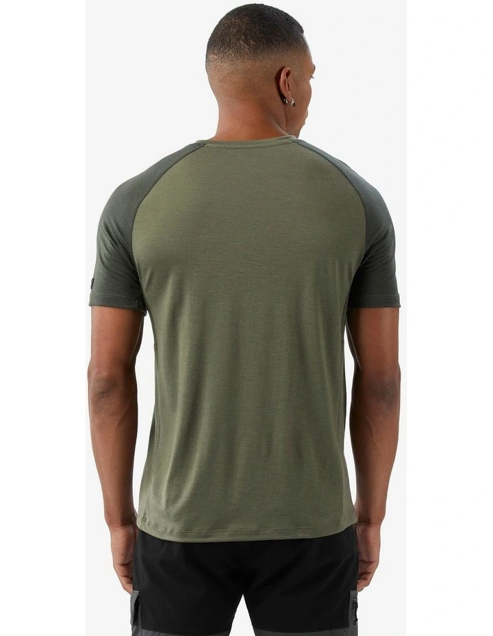 Decathlon | Men's Merino wool short-sleeved Merino Wool T-shirt-Khaki image 4