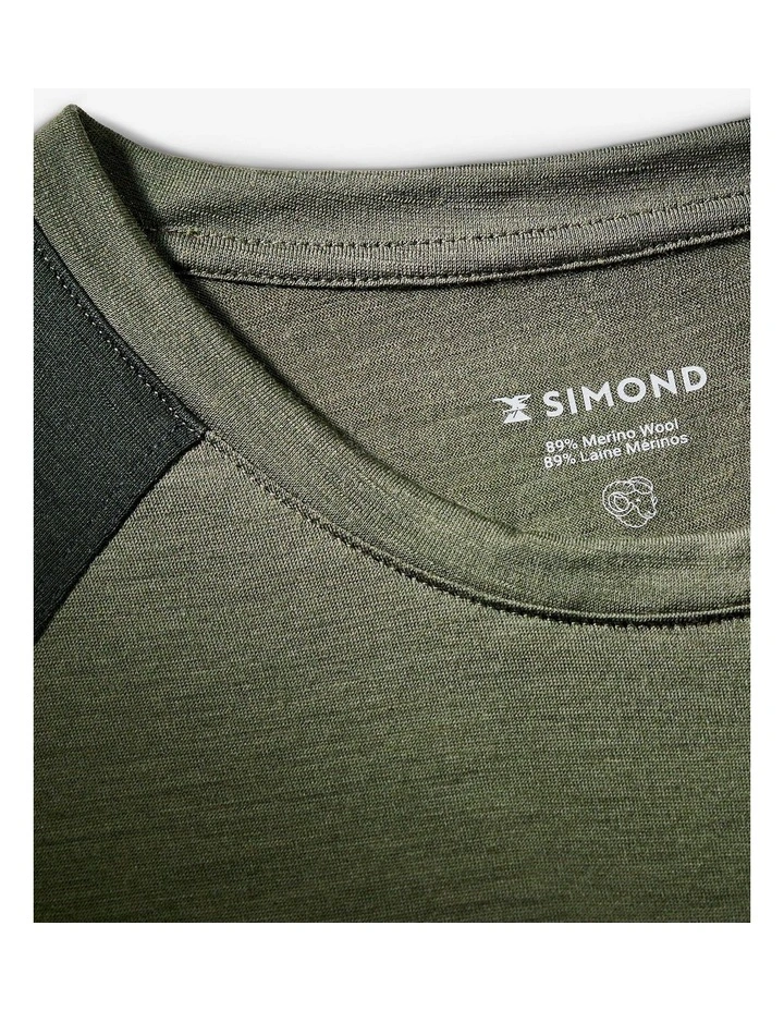 Decathlon | Men's Merino wool short-sleeved Merino Wool T-shirt-Khaki image 6