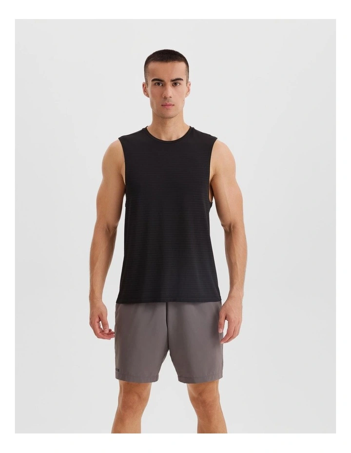 Decathlon | 500 COMFORT RUNNING TANK TOP WITH NO SIDE SEAMS - SMOKY BLACK image 1