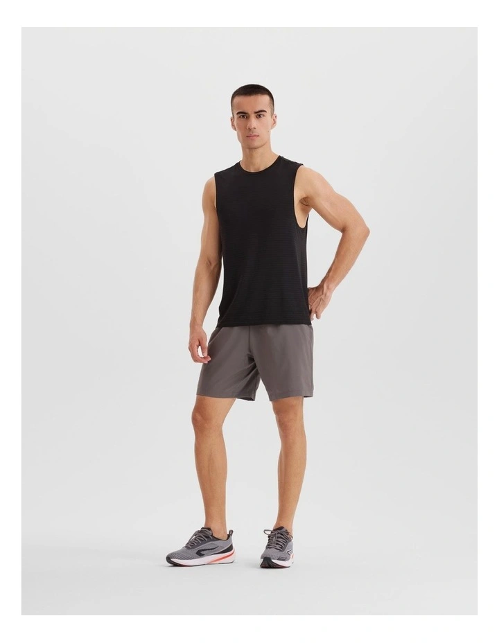 Decathlon | 500 COMFORT RUNNING TANK TOP WITH NO SIDE SEAMS - SMOKY BLACK image 5