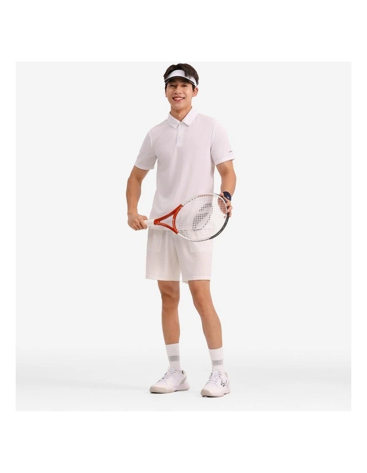 Men's Breathable Tennis Shorts in Dry White image 7