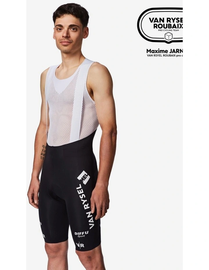 Decathlon | Van Rysel Men Road Cycling Shorts RCR-R 5 Roubaix Replica Black White image 2
