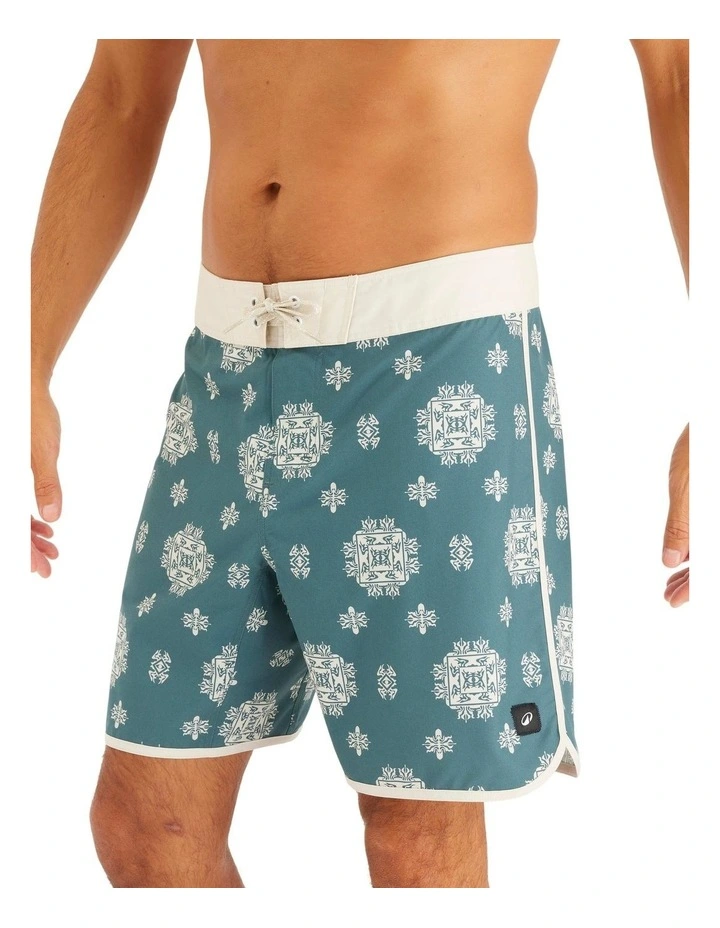 Decathlon | Mens Boardshorts Surf 500 18 Long - Hyperdrama Granite green image 1