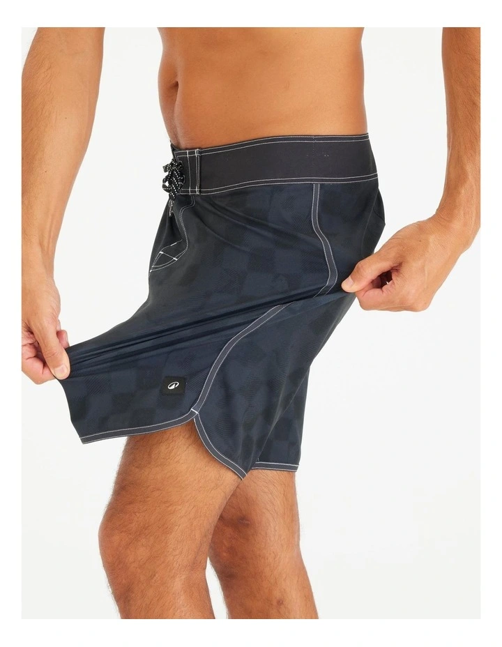 Decathlon | Mens Boardshorts Surf 500 Long 18 - Checky black image 4