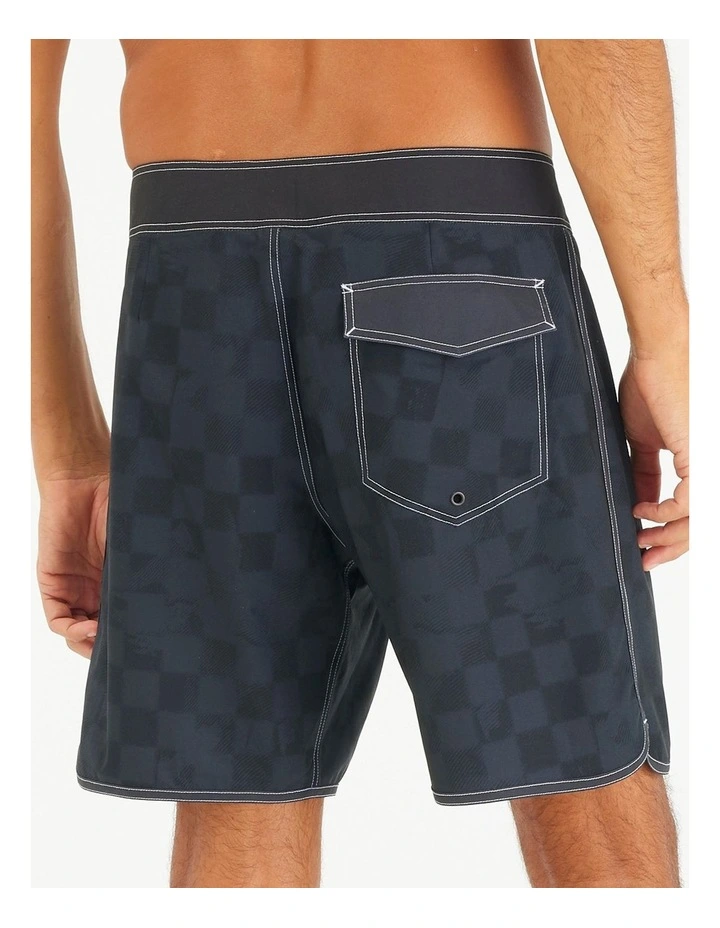Decathlon | Mens Boardshorts Surf 500 Long 18 - Checky black image 5