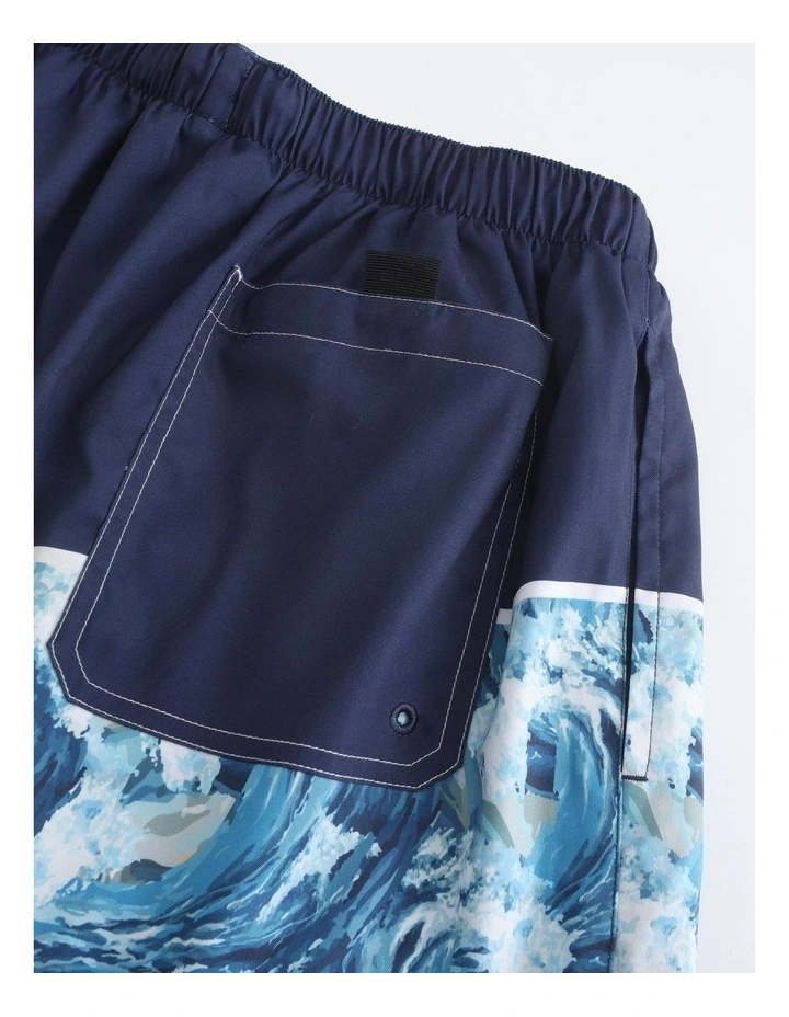 Surfing men's boardshorts in Blue Wave image 7