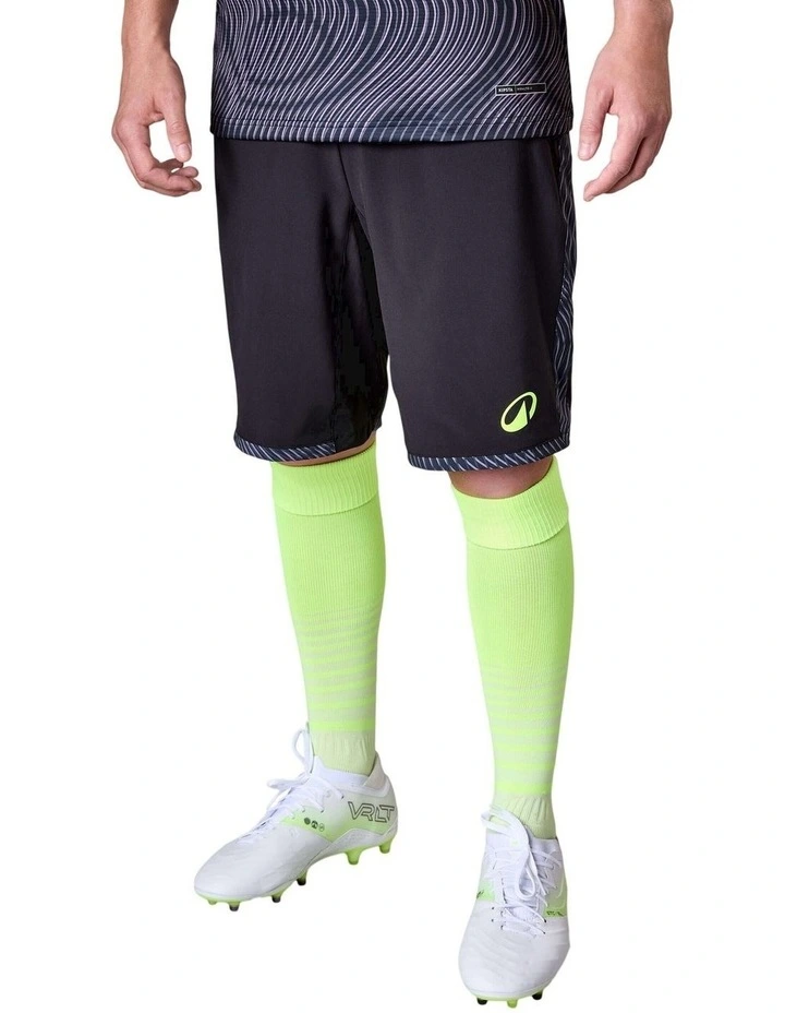 Decathlon | Adult Football Shorts Viralto II - Wavy Black/Grey/Yellow image 1
