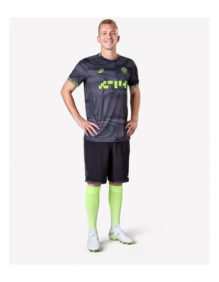 Decathlon | Adult Football Shorts Viralto II - Wavy Black/Grey/Yellow image 2