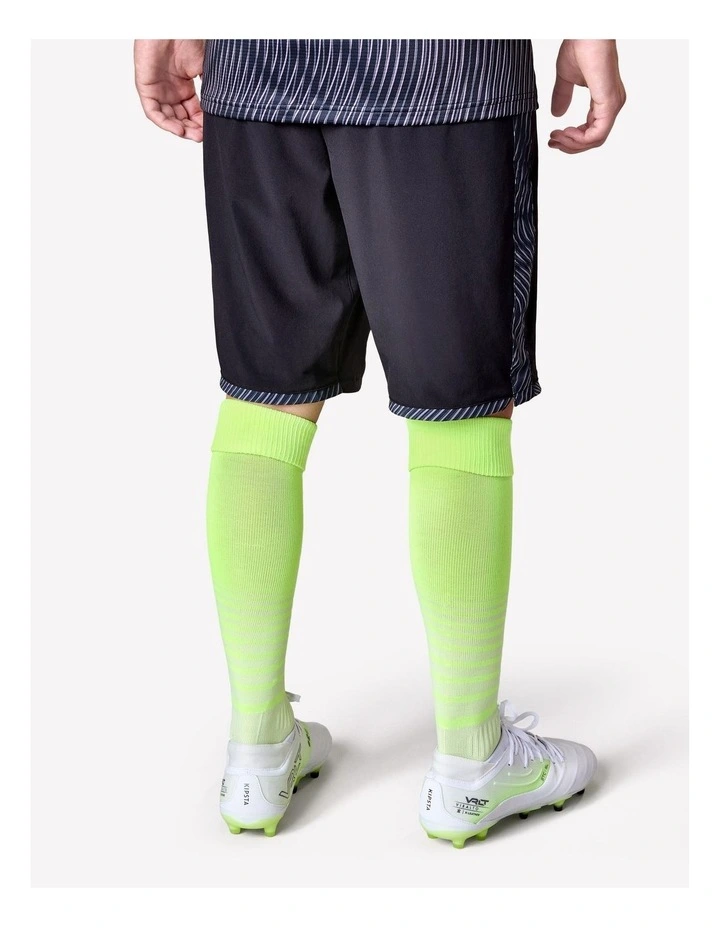 Decathlon | Adult Football Shorts Viralto II - Wavy Black/Grey/Yellow image 4
