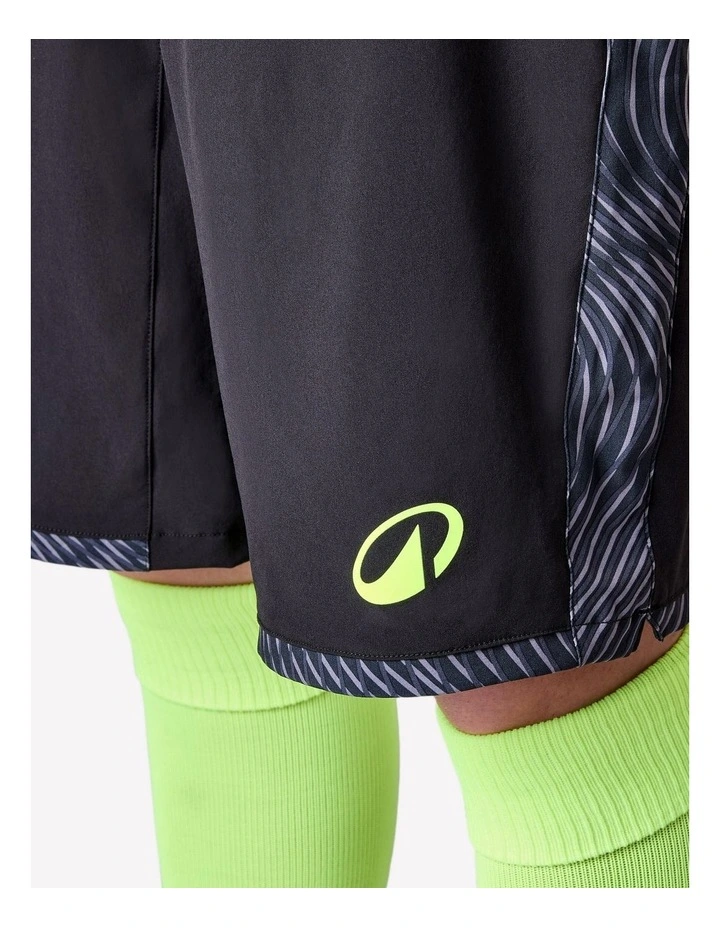 Decathlon | Adult Football Shorts Viralto II - Wavy Black/Grey/Yellow image 5