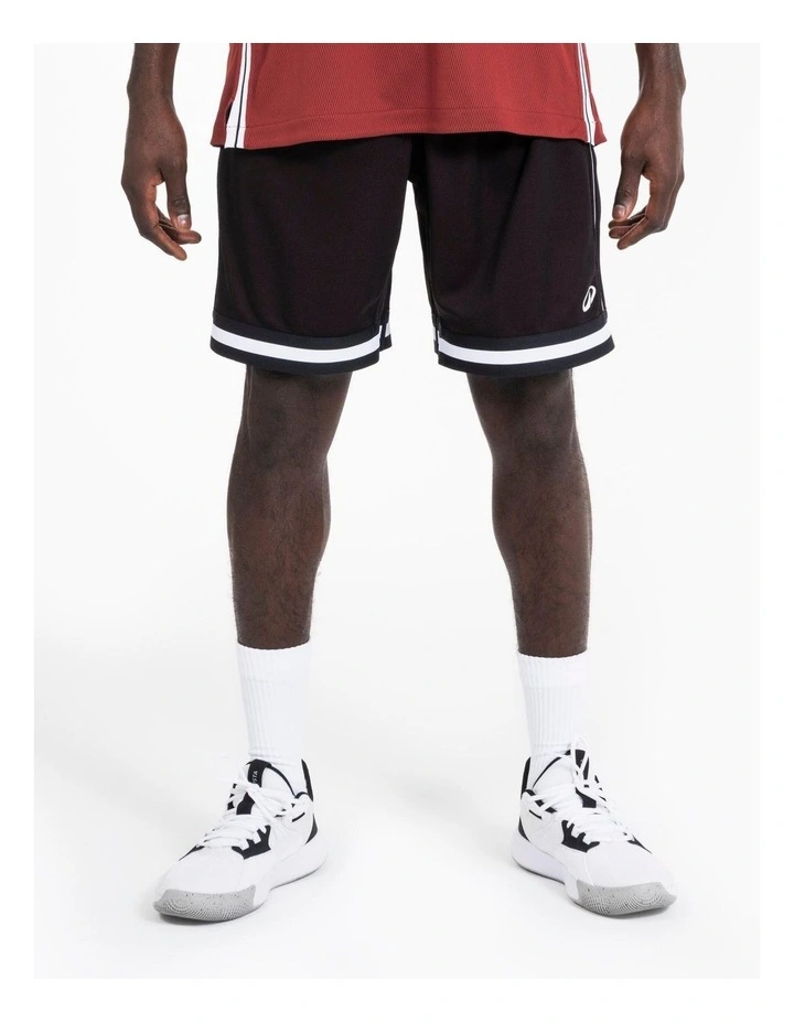 Decathlon | Adult 2-Way Basketball Shorts SHR-500 - Black/Red image 3