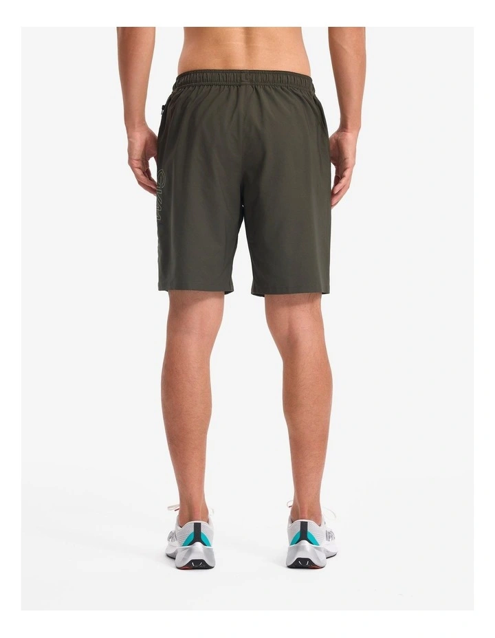 Domyos Men's Breathable Fitness Shorts With Zipped Pockets - Khaki Green image 3