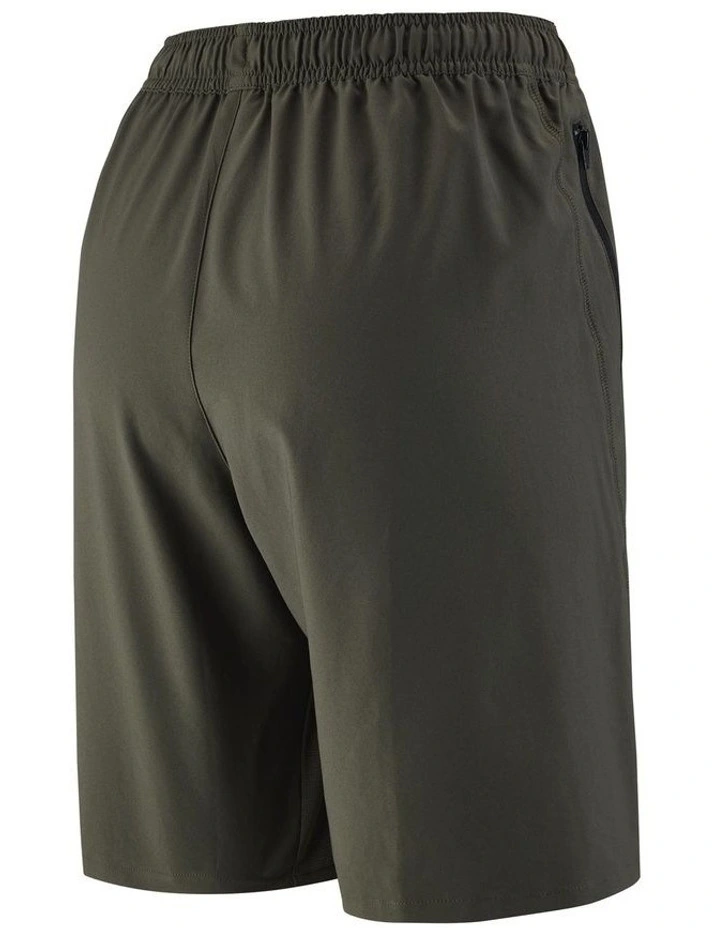 Domyos Men's Breathable Fitness Shorts With Zipped Pockets - Khaki Green image 6