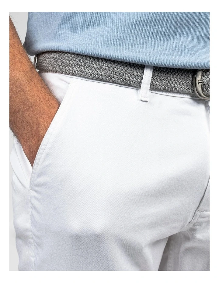 Decathlon | Men's golf cotton chino shorts - MW500 White image 6