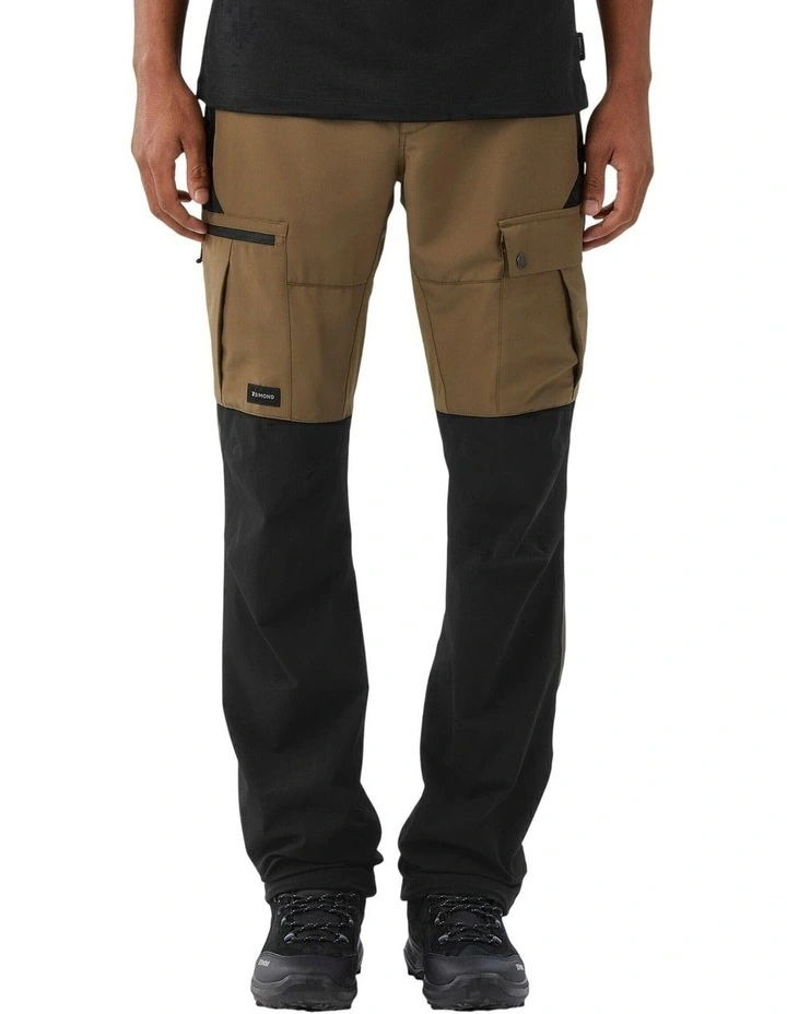 Decathlon | Simond Mens Durable Trekking Trousers, Mt500 - Brown  - Black/Brown image 1
