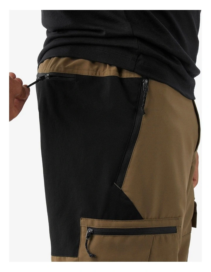 Decathlon | Simond Mens Durable Trekking Trousers, Mt500 - Brown  - Black/Brown image 5