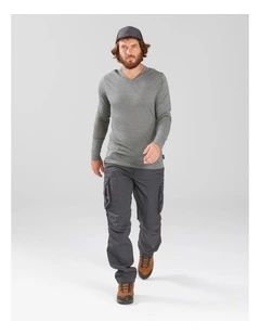 Decathlon | Men's Travel Trekking Cargo Trousers - TRAVEL 100 Grey