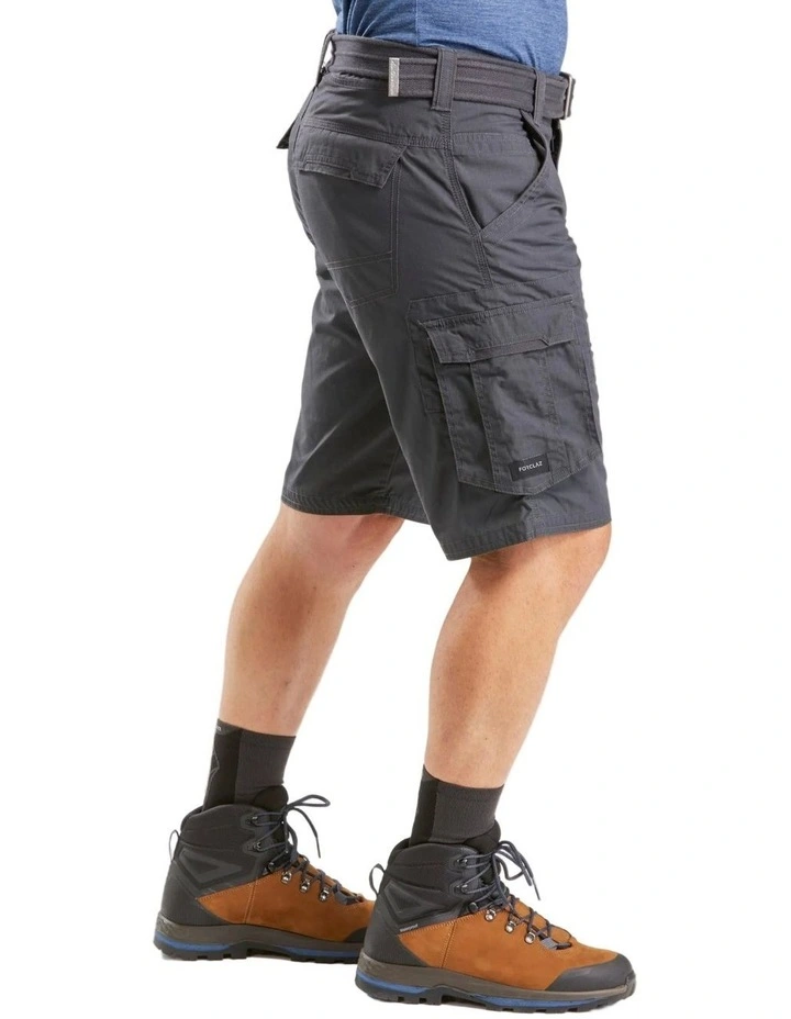 Decathlon | Men's Travel Trekking Cargo Shorts - TRAVEL 100 - Grey image 7