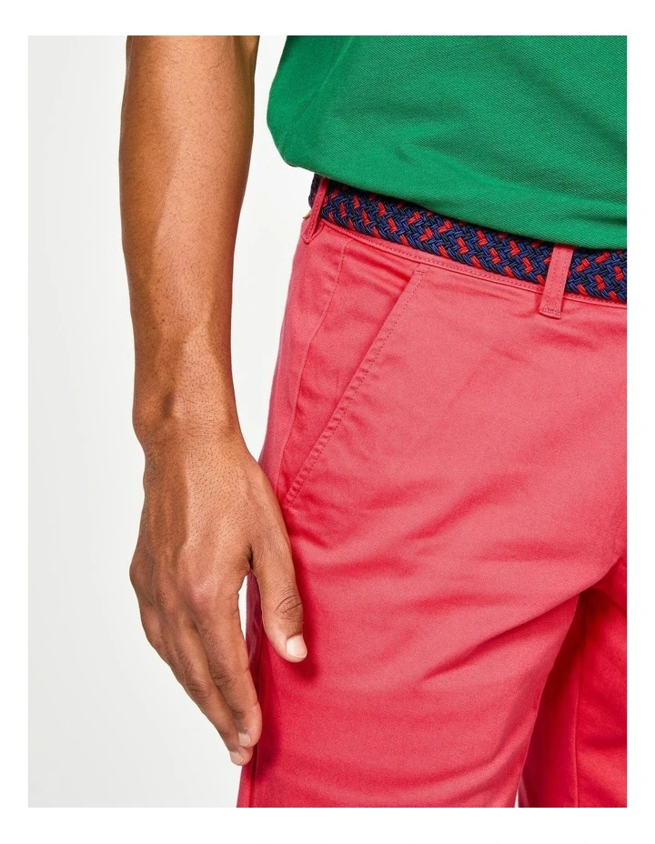 Men's Golf Cotton Chino Shorts in Cherry Pink image 2