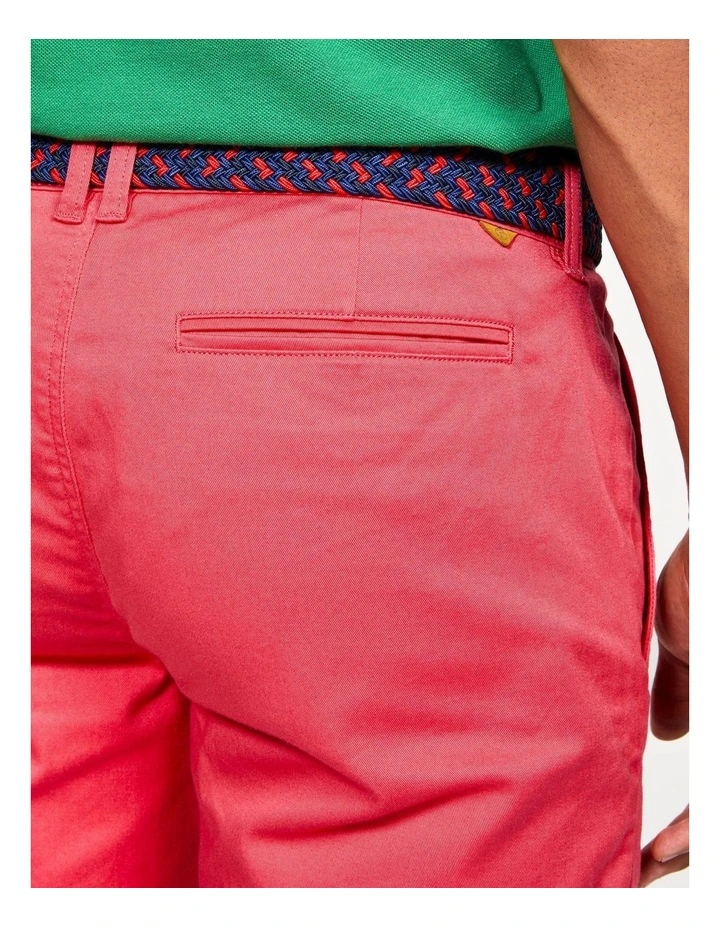 Men's Golf Cotton Chino Shorts in Cherry Pink image 4