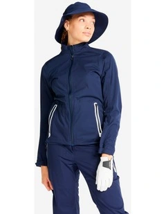 Decathlon | Women's Golf Waterproof Rain Jacket RW500 Navy Blue