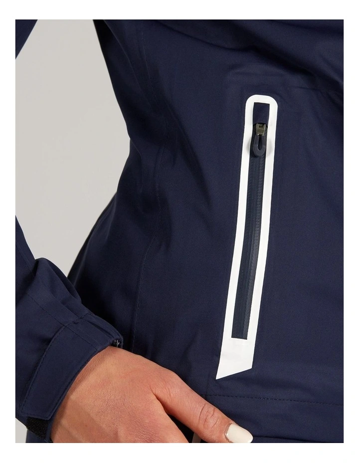 Decathlon | Women's Golf Waterproof Rain Jacket RW500 Navy Blue image 4