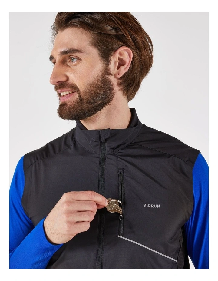 Decathlon | KIPRUN Run 500 Men's Sleeveless Windproof Running Jacket - Black image 6