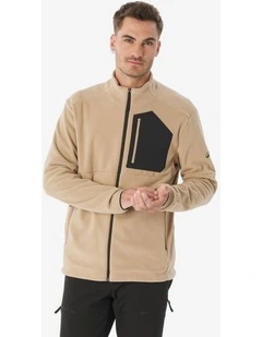 Decathlon | Quechua Mens Hiking Fleece Jacket MH500 Full Zip Beige