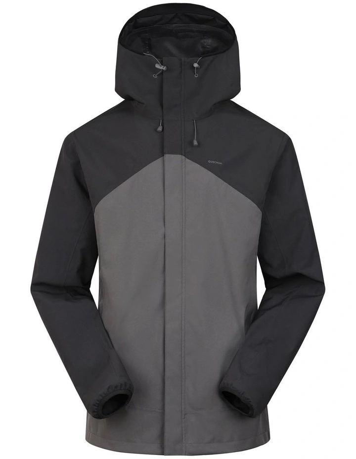 Decathlon | Men's Waterproof and Lightweight Hiking Jacket MH100-Grey image 1