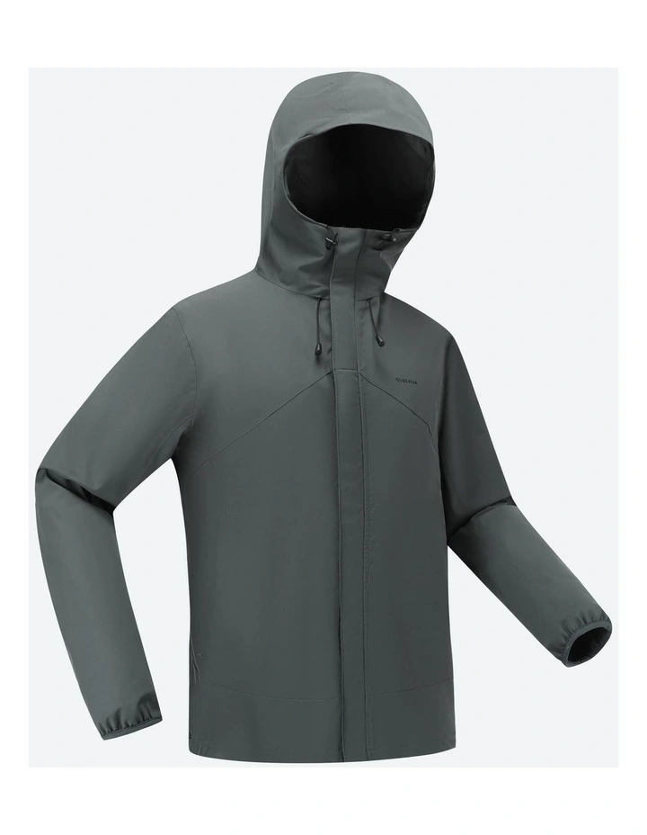 Decathlon | Mens lightweight, waterproof hiking jacket MH100 - Green image 1