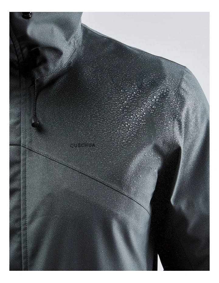 Decathlon | Mens lightweight, waterproof hiking jacket MH100 - Green image 2