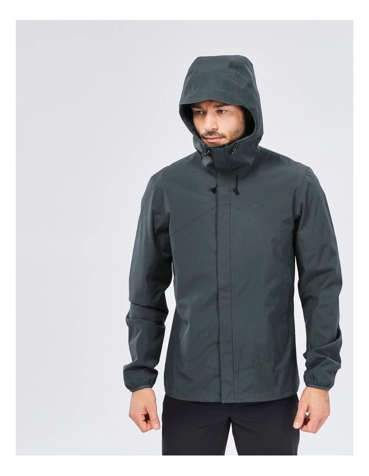 Decathlon | Mens lightweight, waterproof hiking jacket MH100 - Green image 7