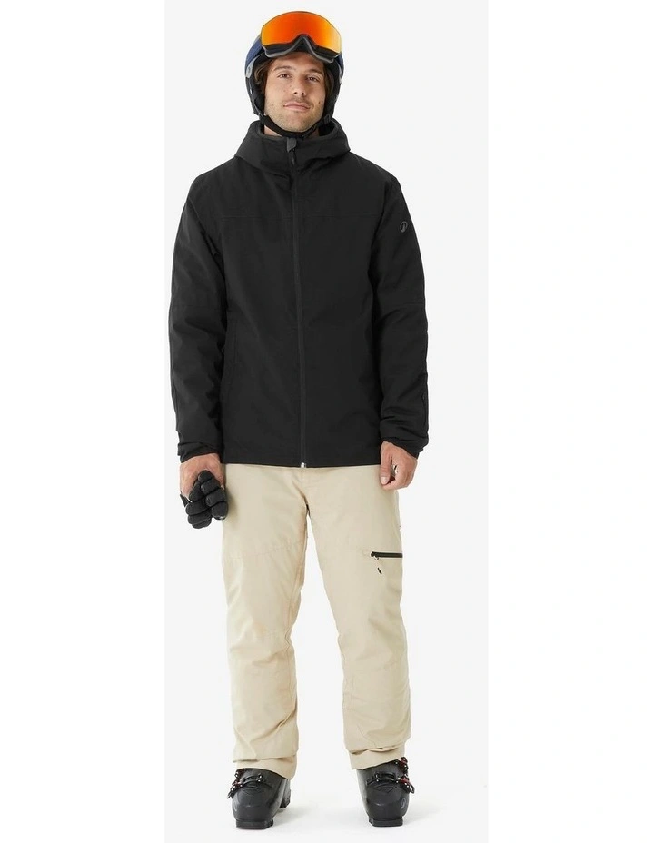 Mens Ski Jacket 100 in Black image 3