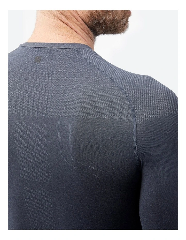 Mens Warm and Breathable Merino Wool Ski Base Layer Top, BL100 - Grey image 4
