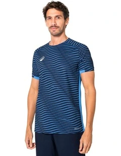 Adult Short-Sleeved Football Shirt Viralto Ripples in Navy Blue/Blue