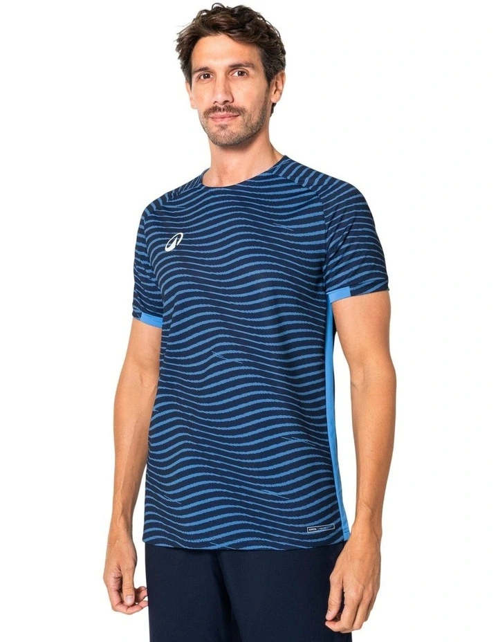Adult Short-Sleeved Football Shirt Viralto Ripples in Navy Blue/Blue image 1