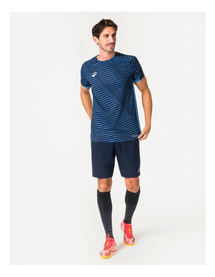Adult Short-Sleeved Football Shirt Viralto Ripples in Navy Blue/Blue image 2