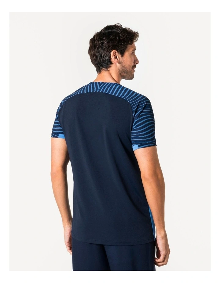 Adult Short-Sleeved Football Shirt Viralto Ripples in Navy Blue/Blue image 4