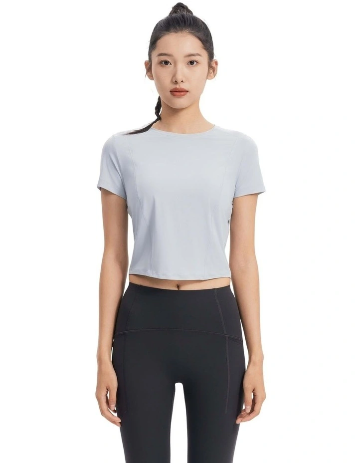 Slim Tee in a Chic Silver Grey image 1