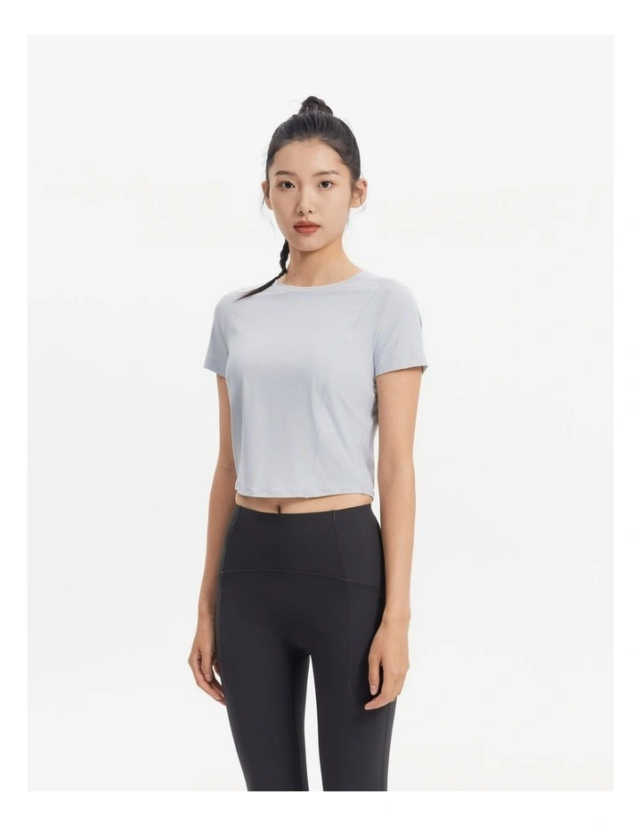 Slim Tee in a Chic Silver Grey image 2