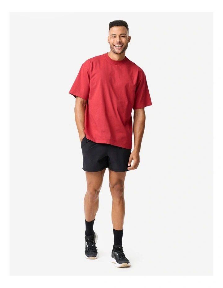 Domyos Men Weight Training Loose T-Shirt in Red image 2