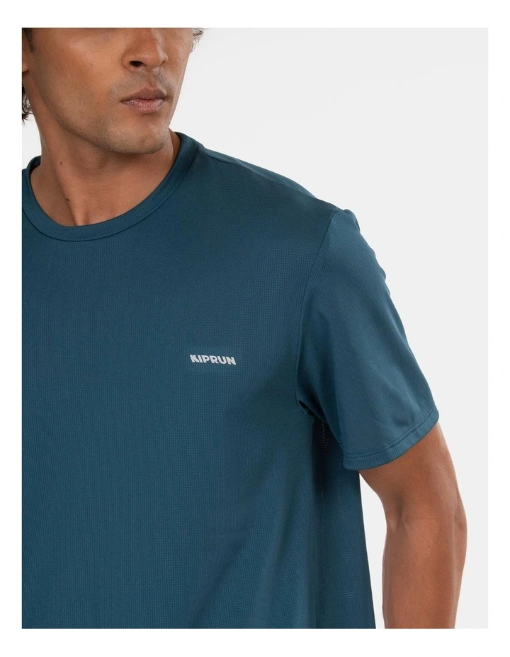 Men's Breathable Running T-shirt KIPRUN Run 500 Dry in Blue image 3