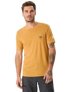 Simond Men's Trekking T-Shirt Merino in Fresh Yellow