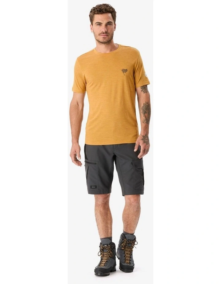 Simond Men's Trekking T-Shirt Merino in Fresh Yellow image 3