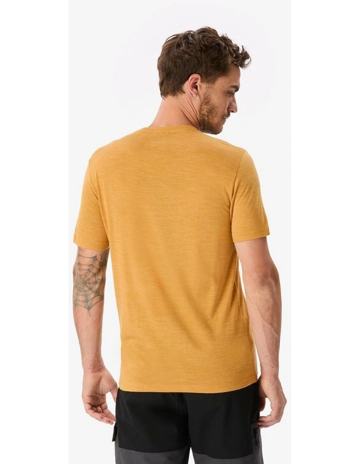 Simond Men's Trekking T-Shirt Merino in Fresh Yellow image 5