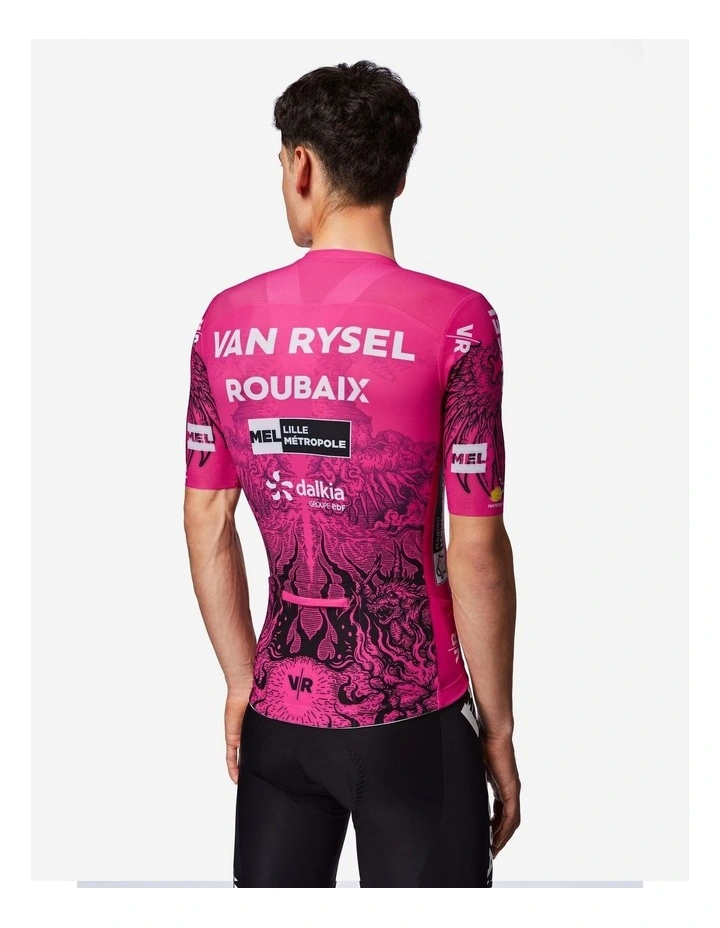 Van Rysel Unisex Cycling Jersey Roubaix Replica in Pink/Purple image 4