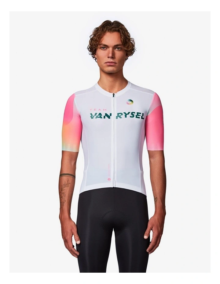 Van Rysel Unisex Road Cycling Jersey RCR-R 2 in White image 2