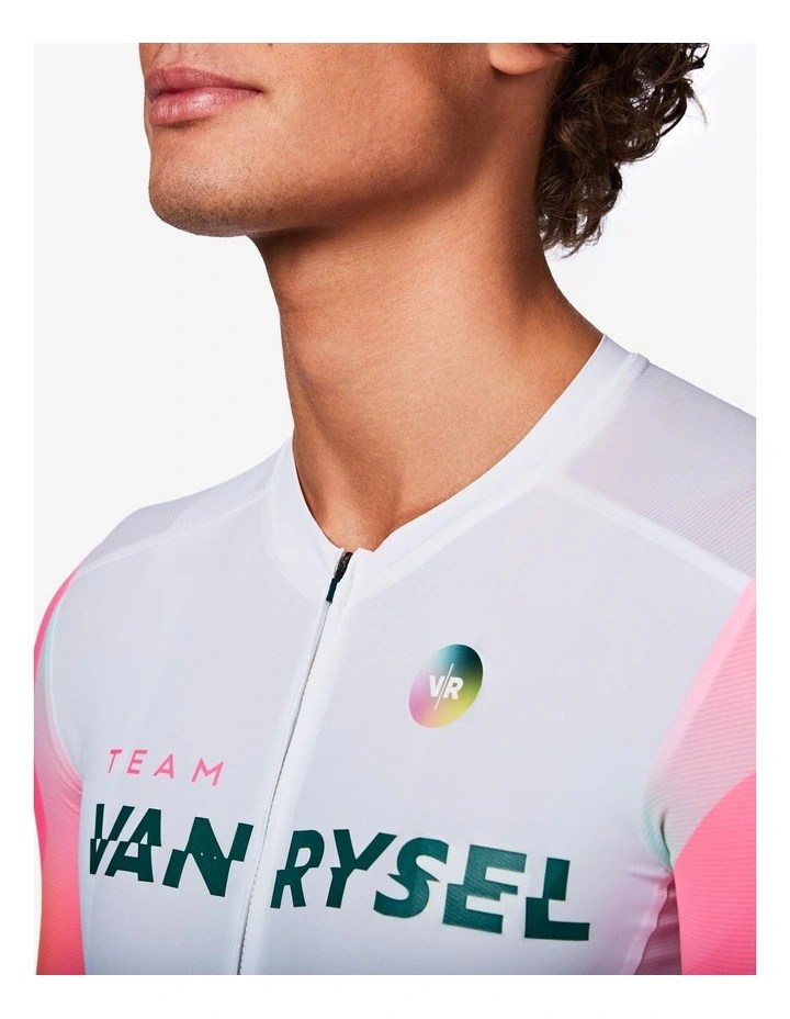 Van Rysel Unisex Road Cycling Jersey RCR-R 2 in White image 7