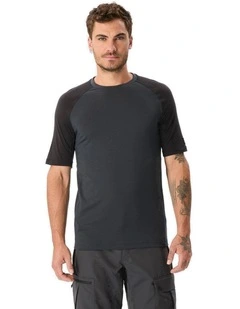 Forclaz Mens Short-sleeved Merino Wool T-shirt, Merino Resist - Grey  - Black/Grey